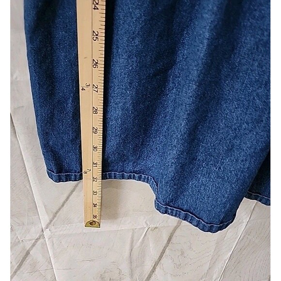 National Denim Jean Maxi Dress Women’s Plus Size 3X Floral Embroidery & Pockets - Picture 6 of 7